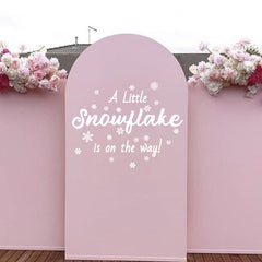 ZAIBIANHAO winter wonderland snowflake decal on a balloon arch for festive decor