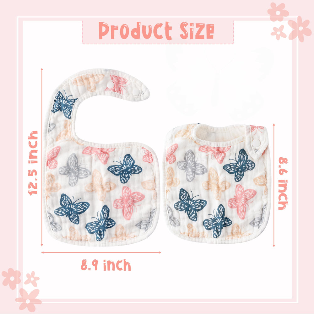Zainpe 6-layer muslin cotton bibs show high absorbency for spills.