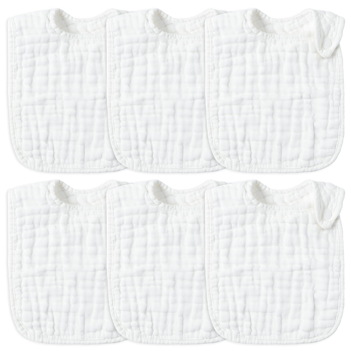 Zainpe 6pcs bibs with absorbent layers protect clothes from spills and drool.