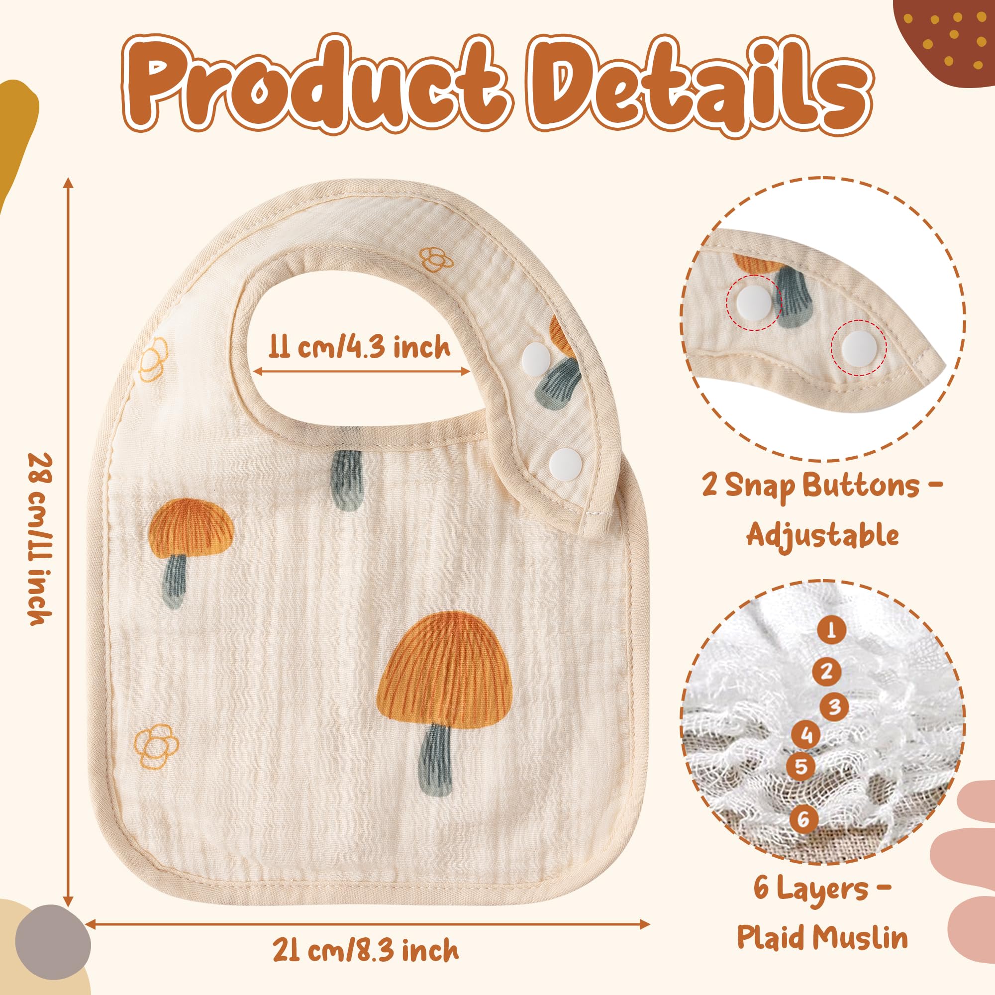 Zainpe moon-pattern bib adds cute style while protecting clothes from spills