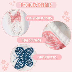 Zainpe bibs with adjustable buttons fit growing babies comfortably.