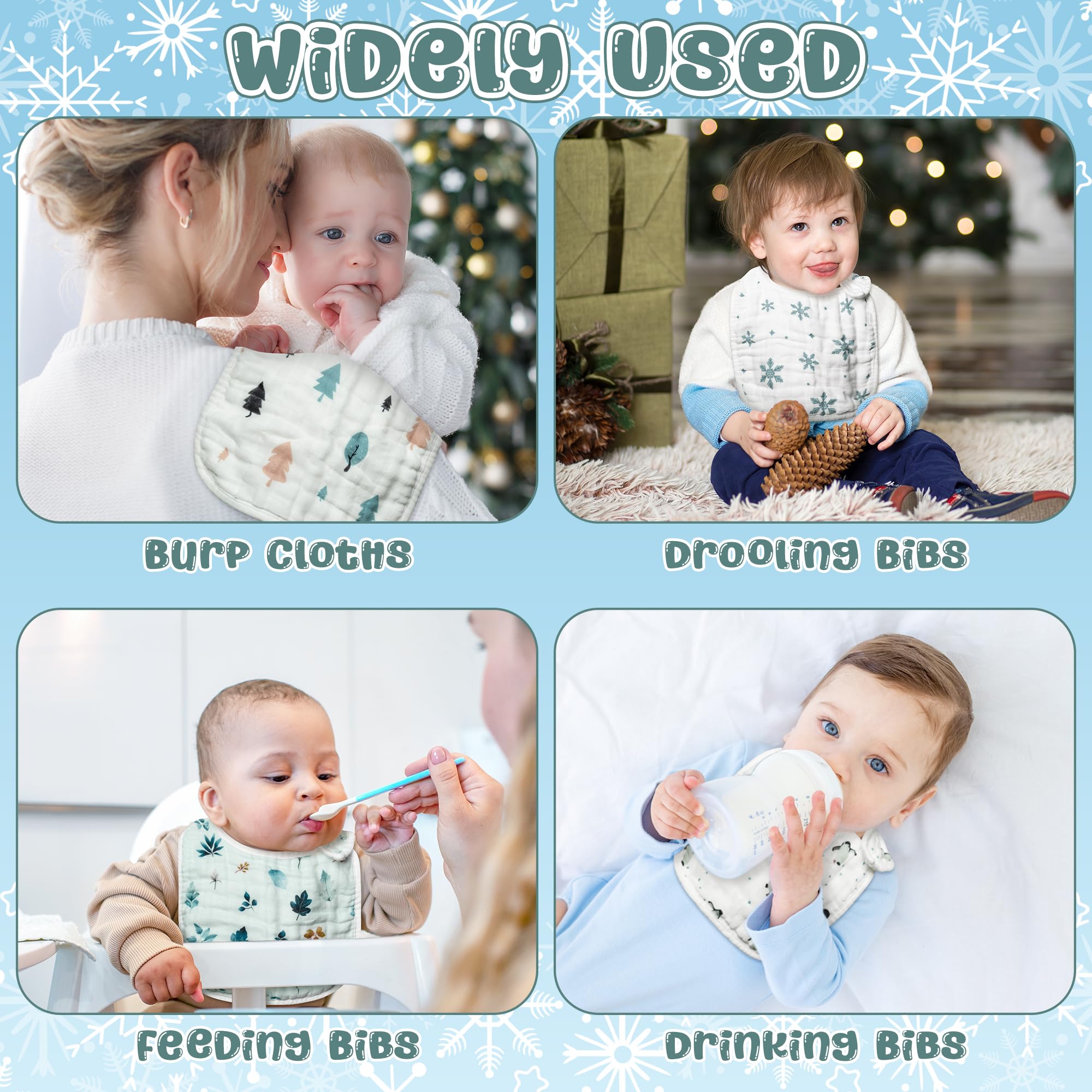 Zainpe adjustable-buttons bib grows with baby from 0 to 36 months.