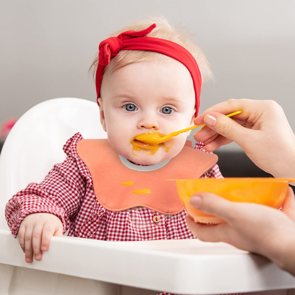 Zainpe baby bib adjustable-snaps secure fit while allowing quick removal