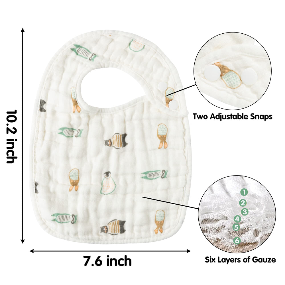 Zainpe deer-pattern bib highlights absorbent drool protection
