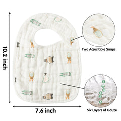 Zainpe deer-pattern bib highlights absorbent drool protection