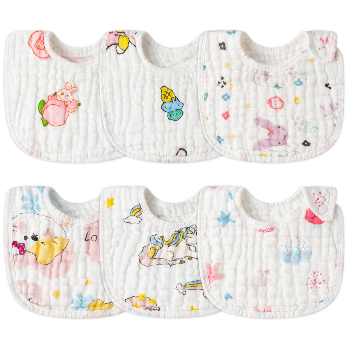 Zainpe baby bib cat pattern helps keep clothing clean during feeding and drooling