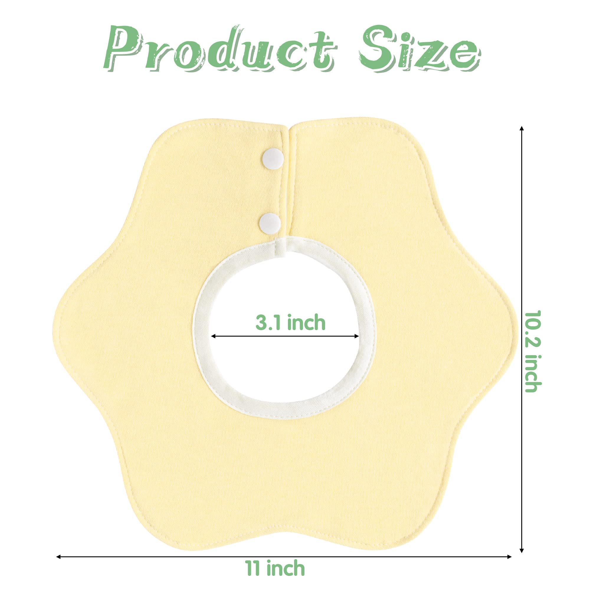 Zainpe baby bib cotton-breathable keeps delicate skin comfortable during feeding