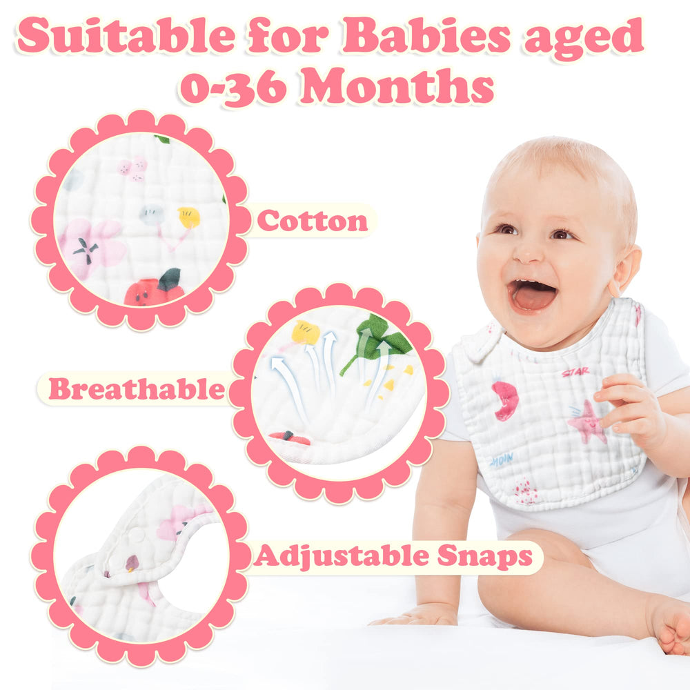 Zainpe rabbit pattern bib offers soft breathability for delicate skin