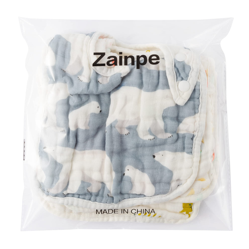 Zainpe soft-muslin-material bib ensures breathable daily wear