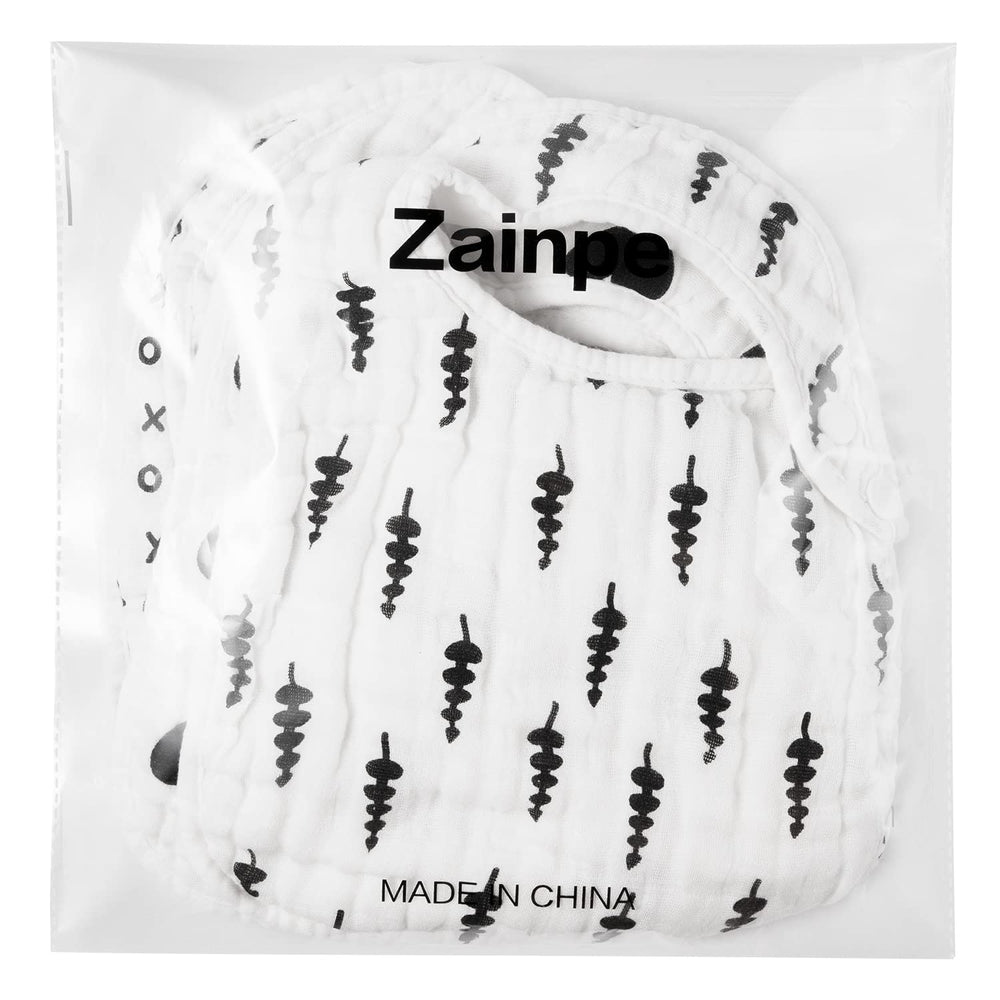 Zainpe baby bibs six-layer absorbent muslin protect clothing during feeding