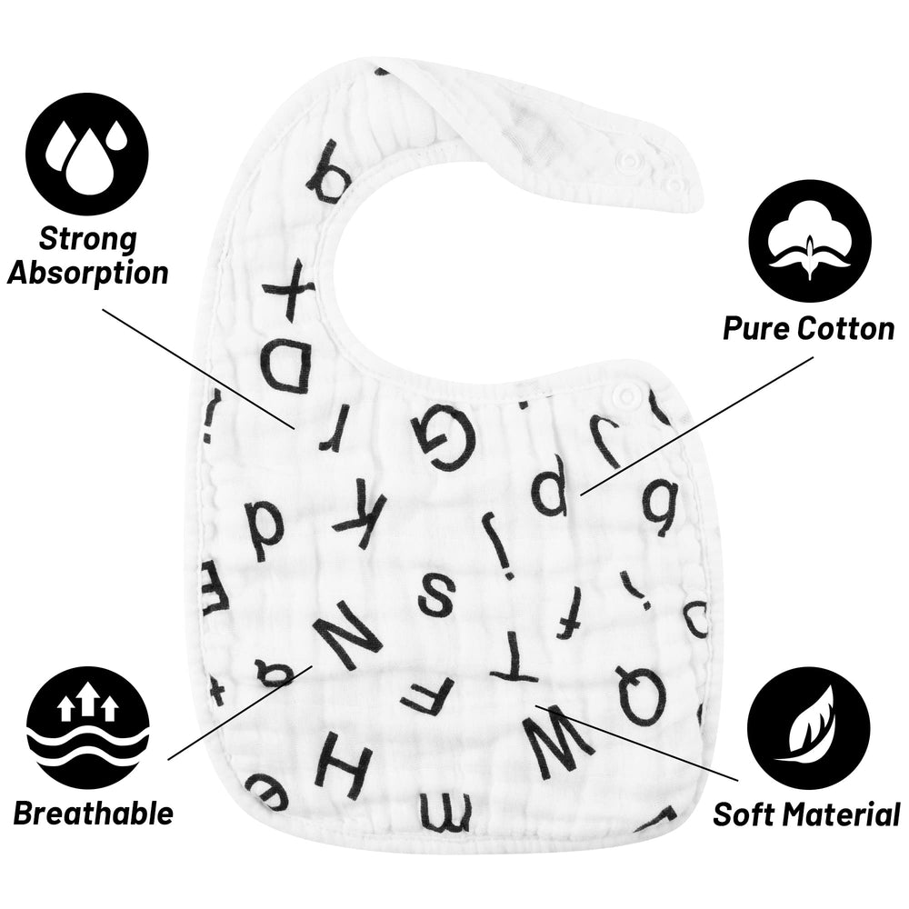 Zainpe bibs milk pattern absorbs spills, helping keep clothes clean