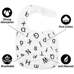 Zainpe bibs milk pattern absorbs spills, helping keep clothes clean