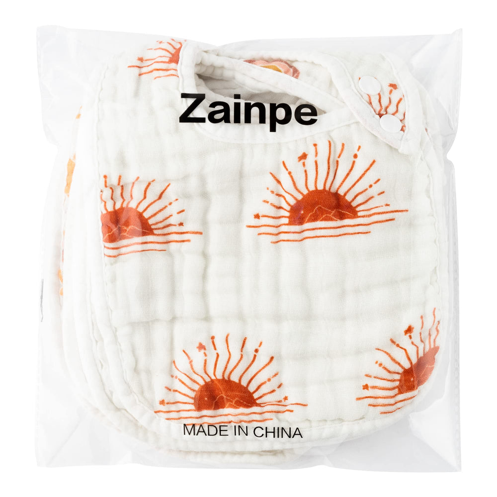 Zainpe bib absorbent layers closeup shows six-layer cotton absorbency