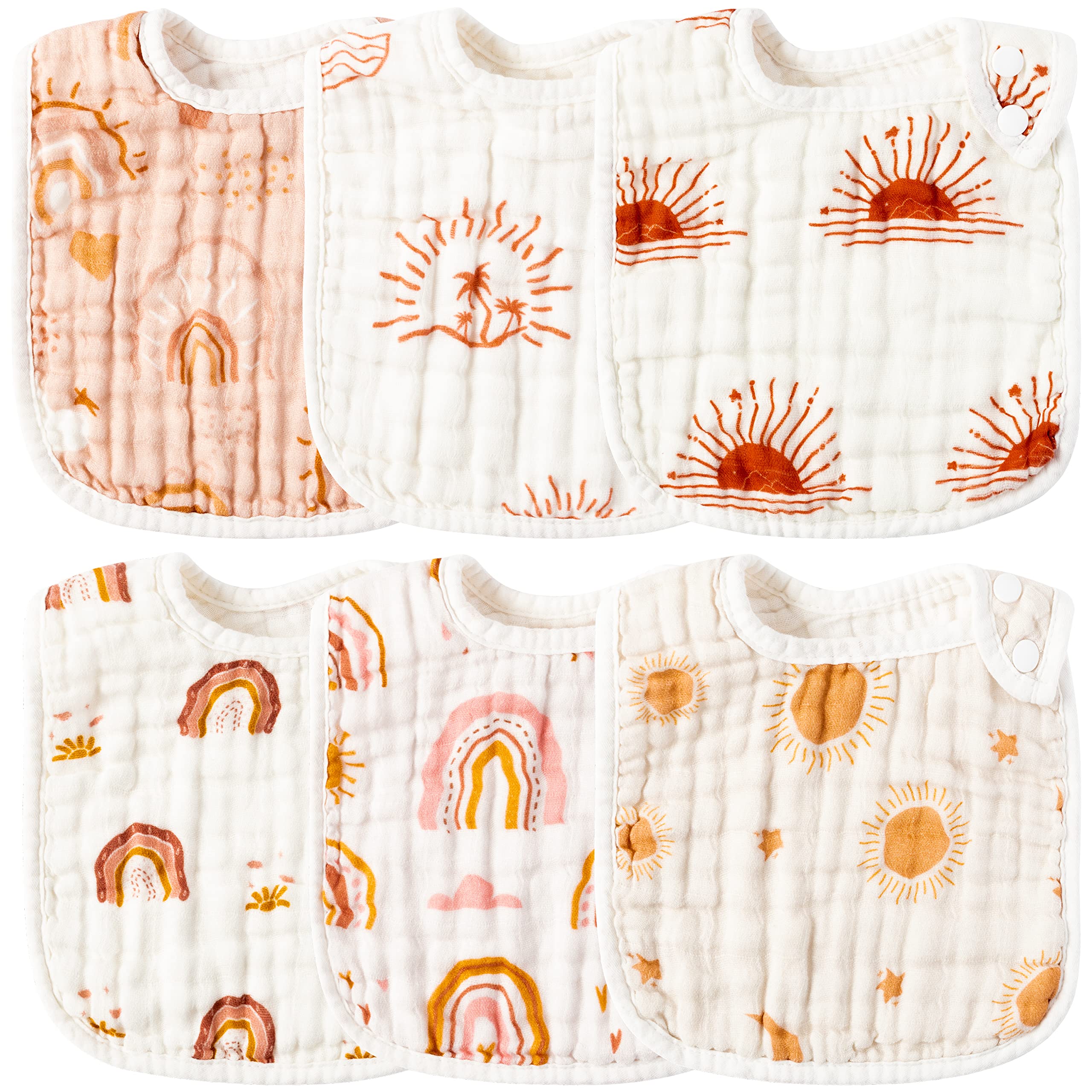 Zainpe bib rainbow design keeps baby stylish and dry during meals