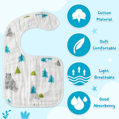 Zainpe bibs feature adjustable side buttons for growth from 0 to 36 months.