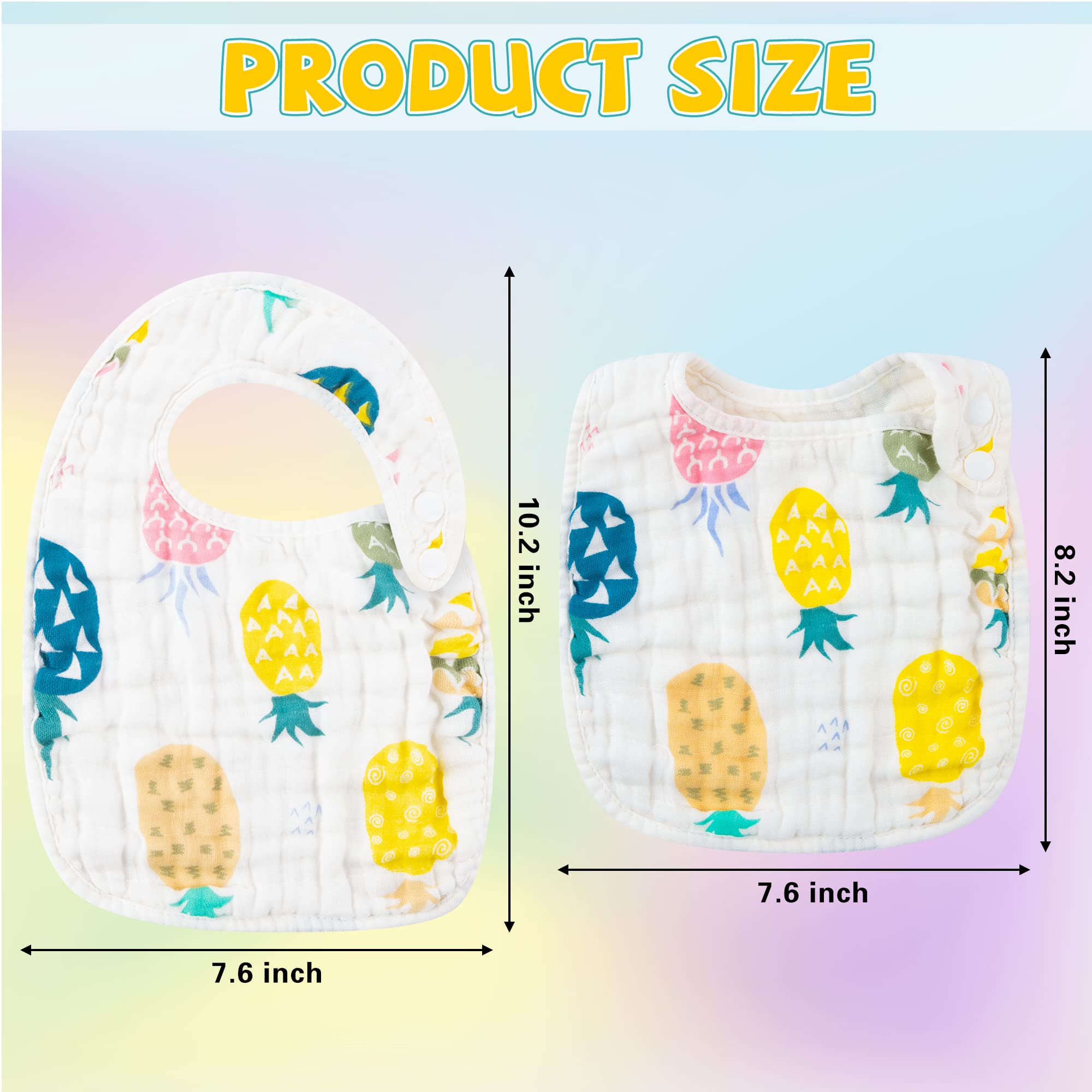 Zainpe plant leaf pattern bibs offer smooth absorbency for meals.