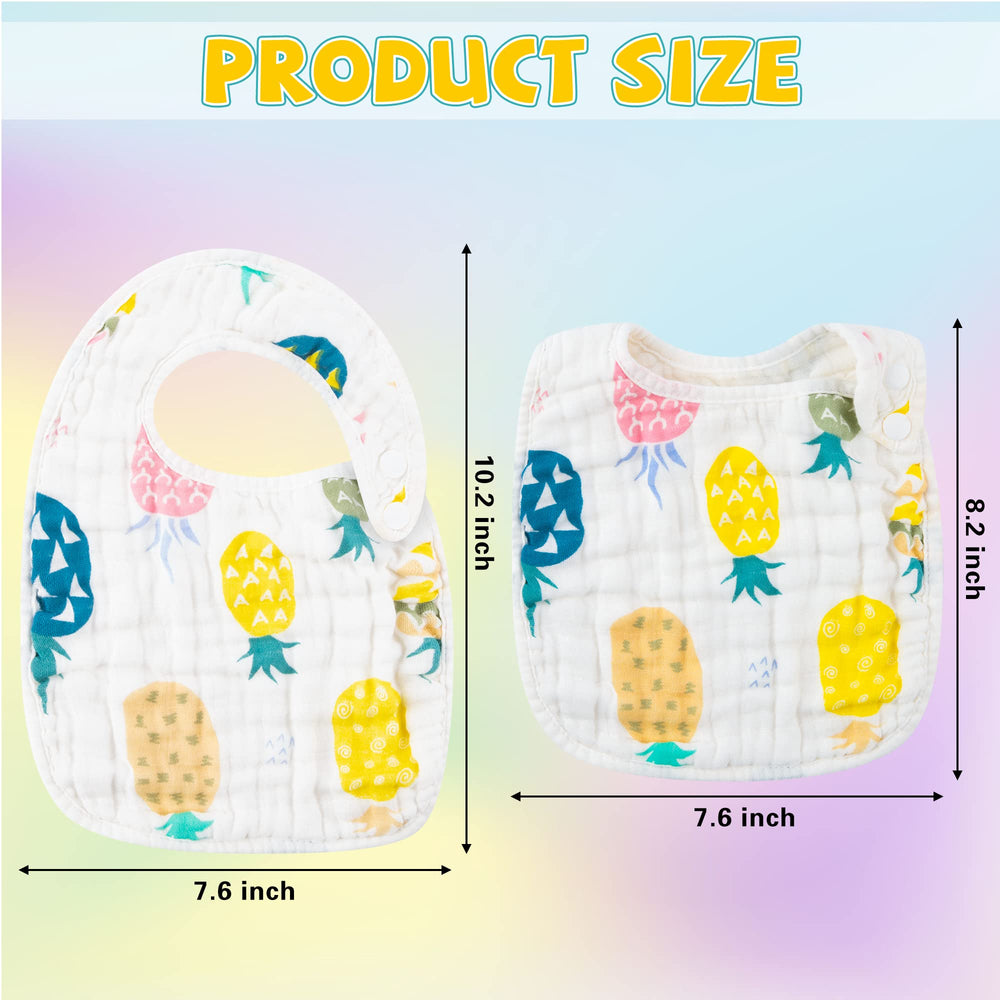 Zainpe plant leaf pattern bibs offer smooth absorbency for meals.