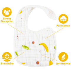 Zainpe turtle leaves pattern bibs provide easy unisex styling for everyday wear.