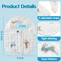Zainpe fox-pattern bib with drool-friendly design