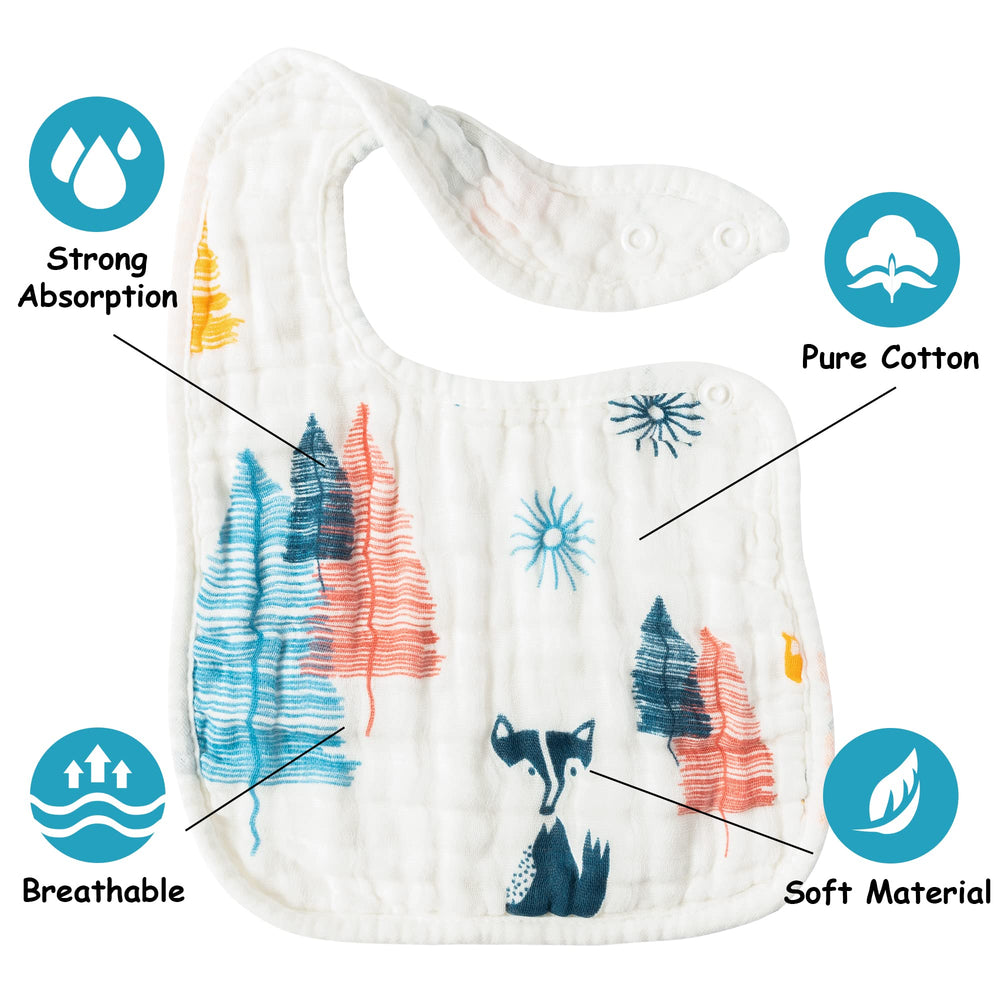 Zainpe penguin pattern bib ideal for playful mealtimes and mess-free dressing.