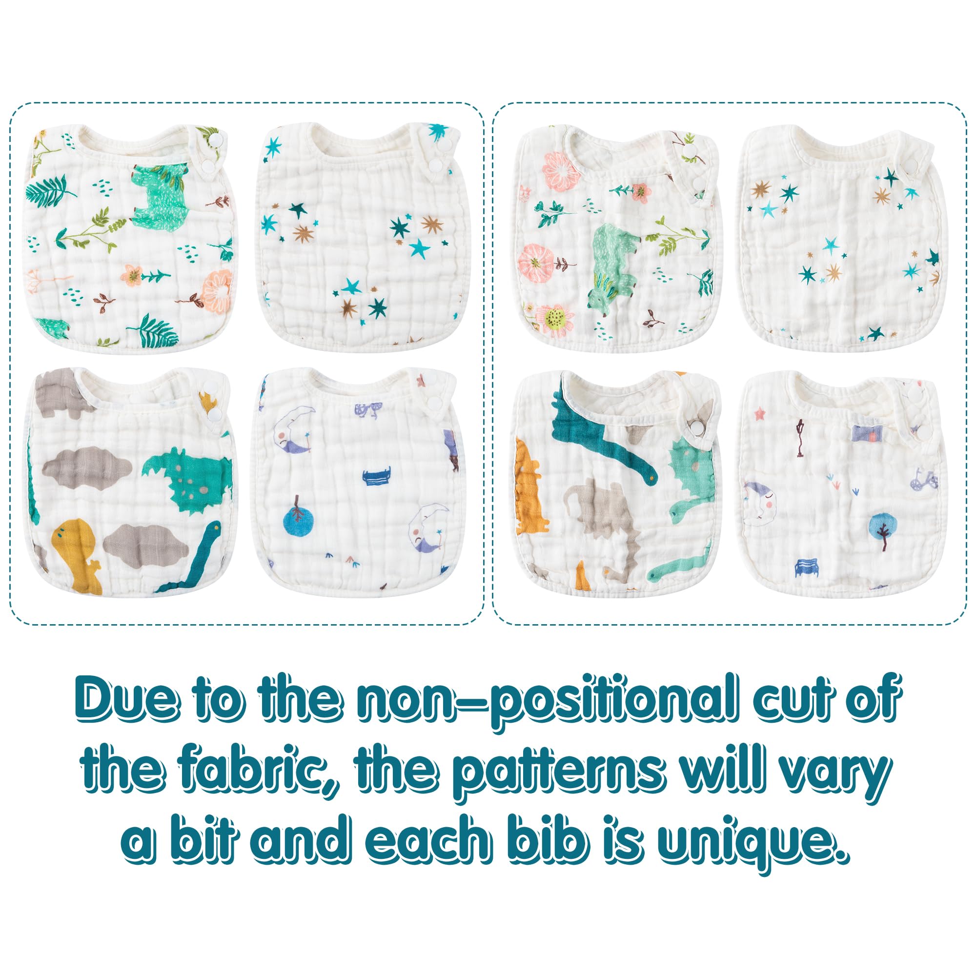 Zainpe muslin cotton soft bib offers breathable, gentle touch