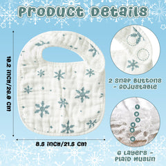 Zainpe polar bear Christmas-tree pattern bib catches spills with festive style.