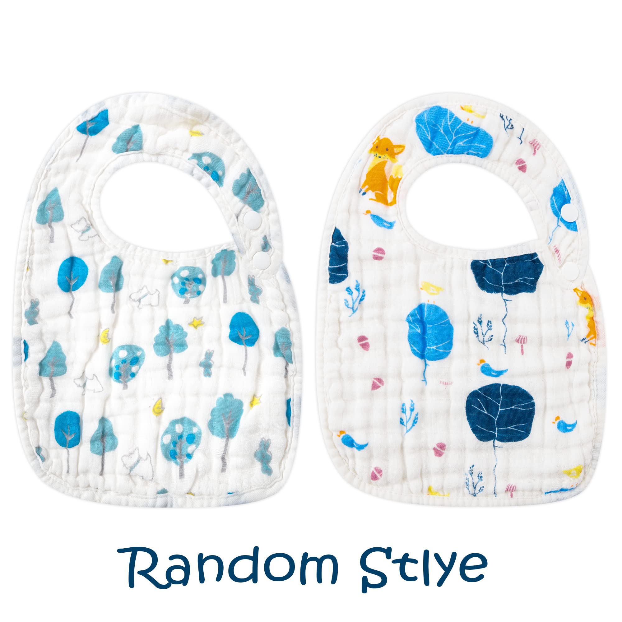 Zainpe six layer absorbent bib keeps outfits drier during teething