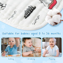 Zainpe wave-pattern bib side snap for adjustable fit.