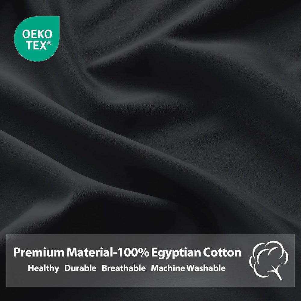 Zaizaihome 100% Egyptian cotton fabric close-up emphasizing breathable luxury