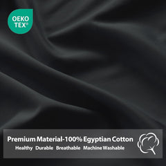 Zaizaihome 100% Egyptian cotton fabric close-up emphasizing breathable luxury