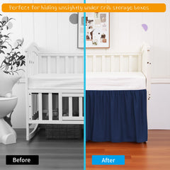 Zaizaihome crib bed skirt baby-hem edge ensures smooth, non-scratch surface.