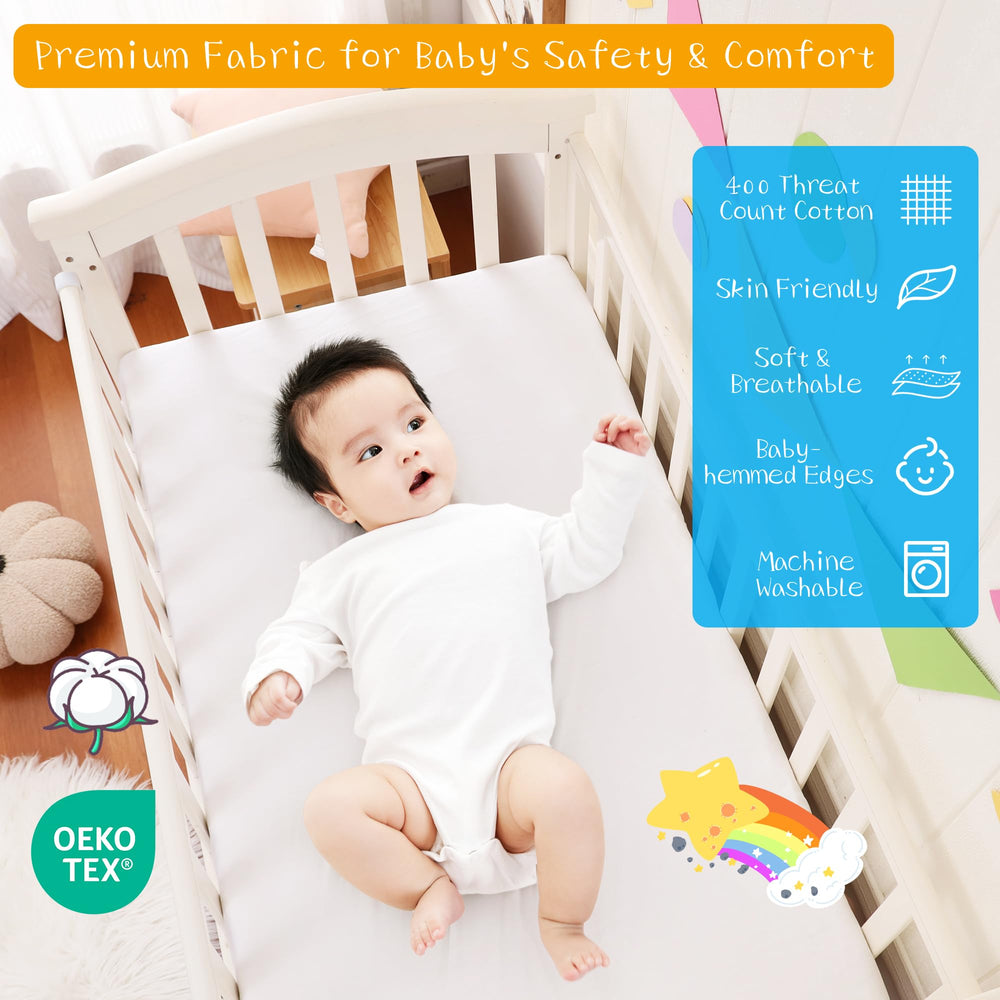 Zaizaihome crib bed skirt in a coordinated nursery decor setup.