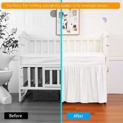Zaizaihome standard crib 28x52 with 14" drop fits neatly