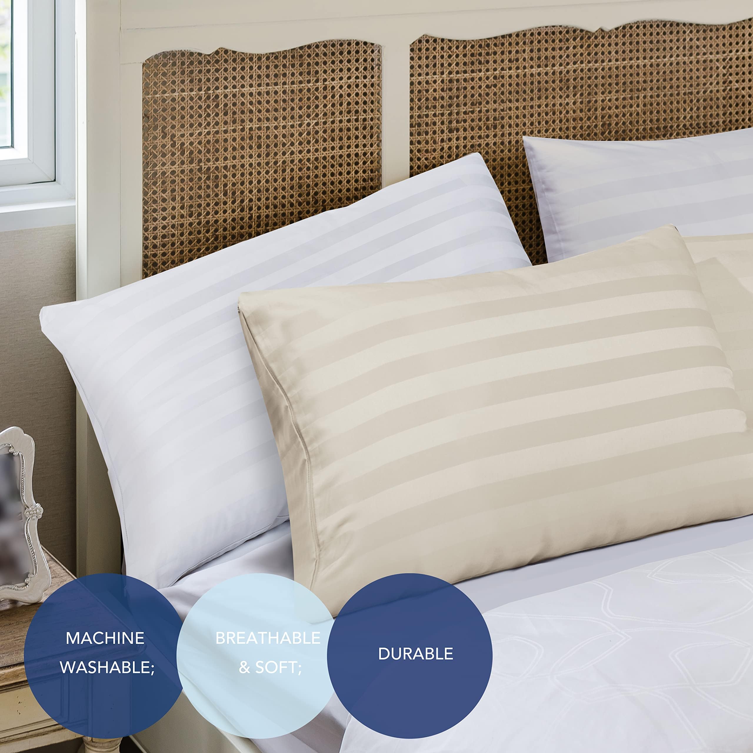 Zaizaihome pillow protector packaging shows 2-pack value