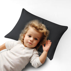 Zaizaihome toddler pillow protector close-up showing smooth 400TC sateen texture for gentle sleep