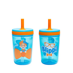 Zak Designs Blippi 15oz travel cup with leak-proof design for mess-free outings