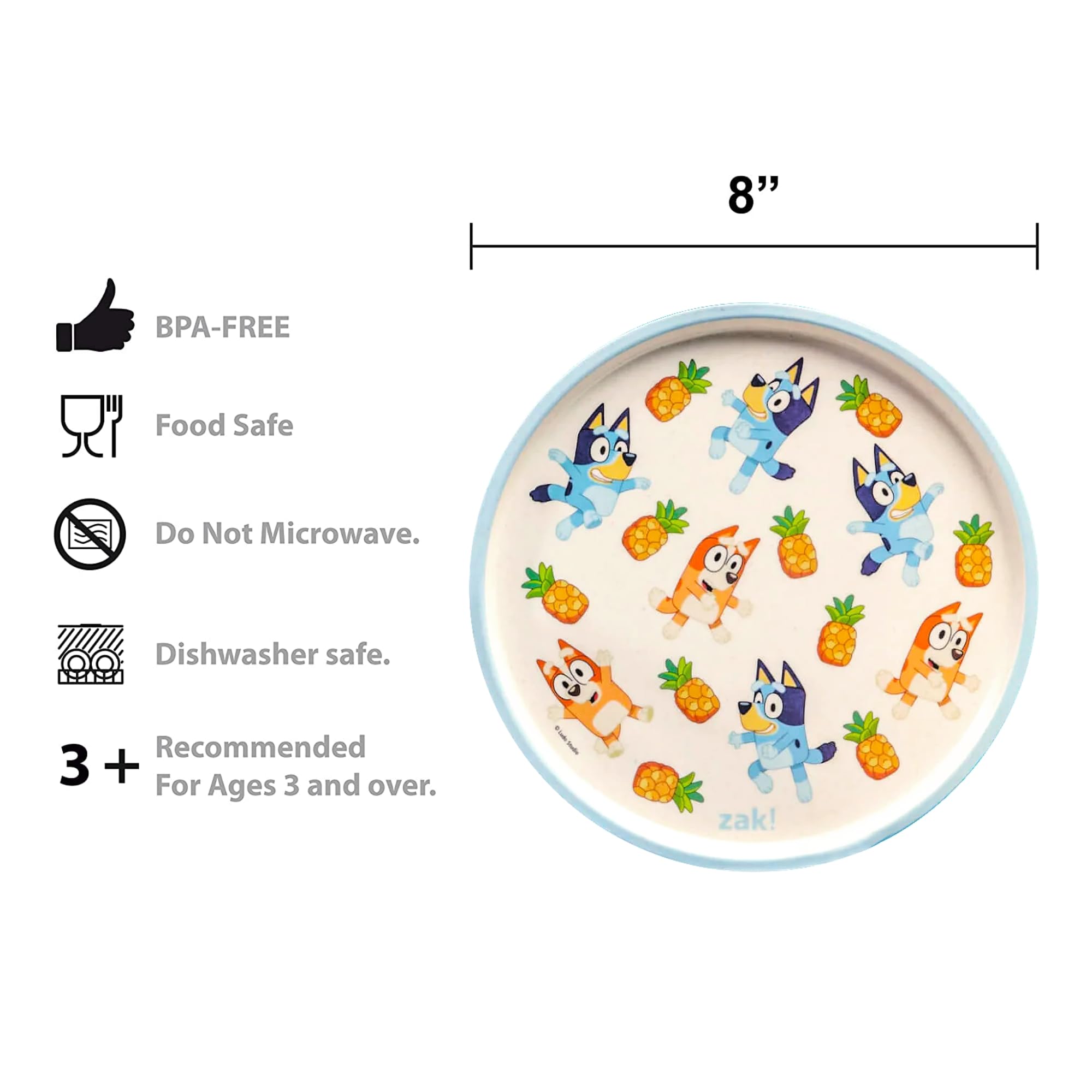 Zak Designs Bluey 6-inch bowl supports small-hands meals and easy scooping.
