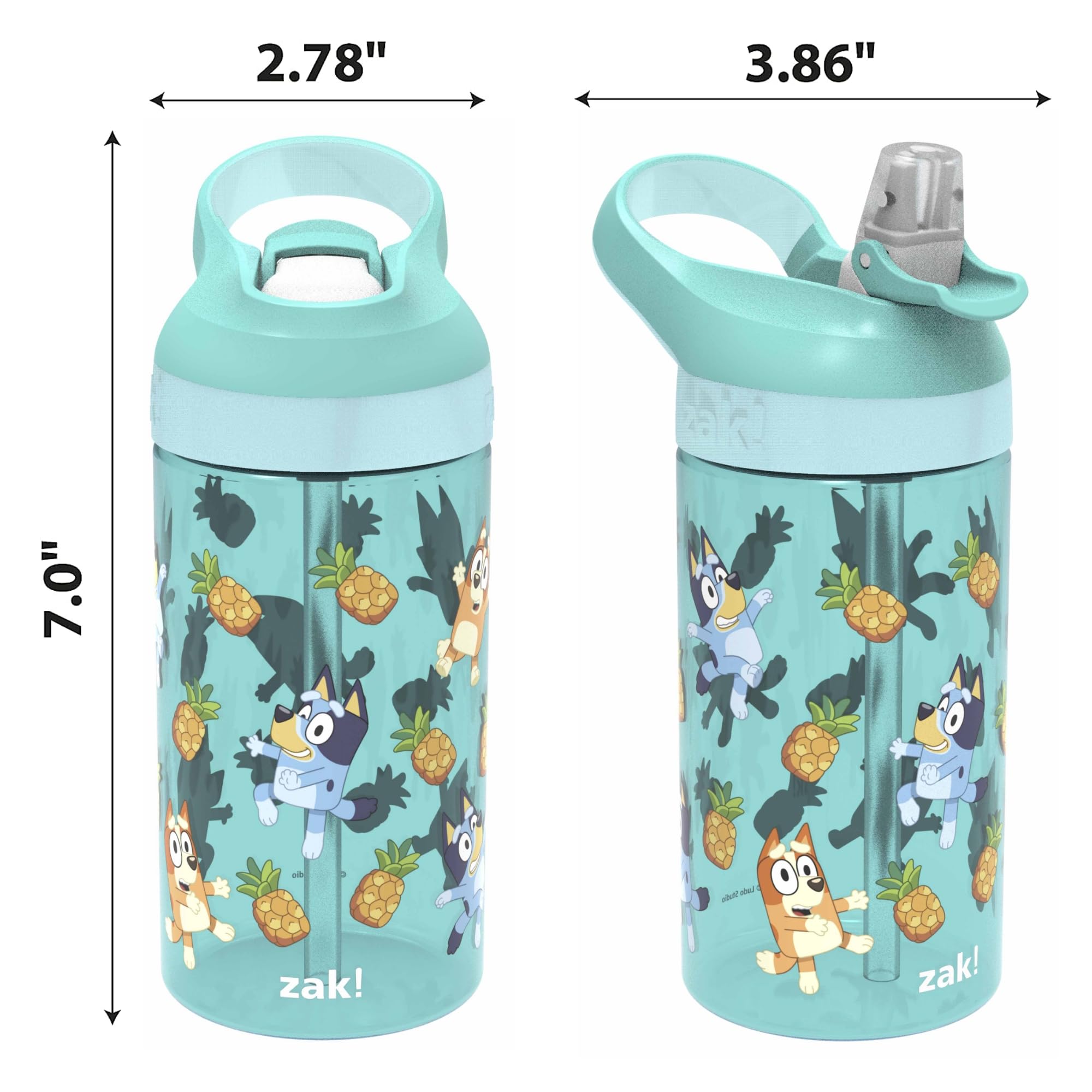 Zak Designs Bluey top-rack dishwasher-safe care keeps cleanup simple.