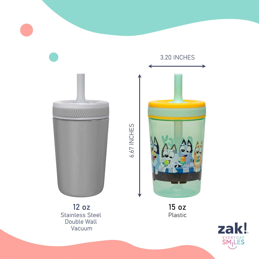 Zak Designs Bluey Kelso cups bluey design, kid-friendly and collectible for Bluey fans