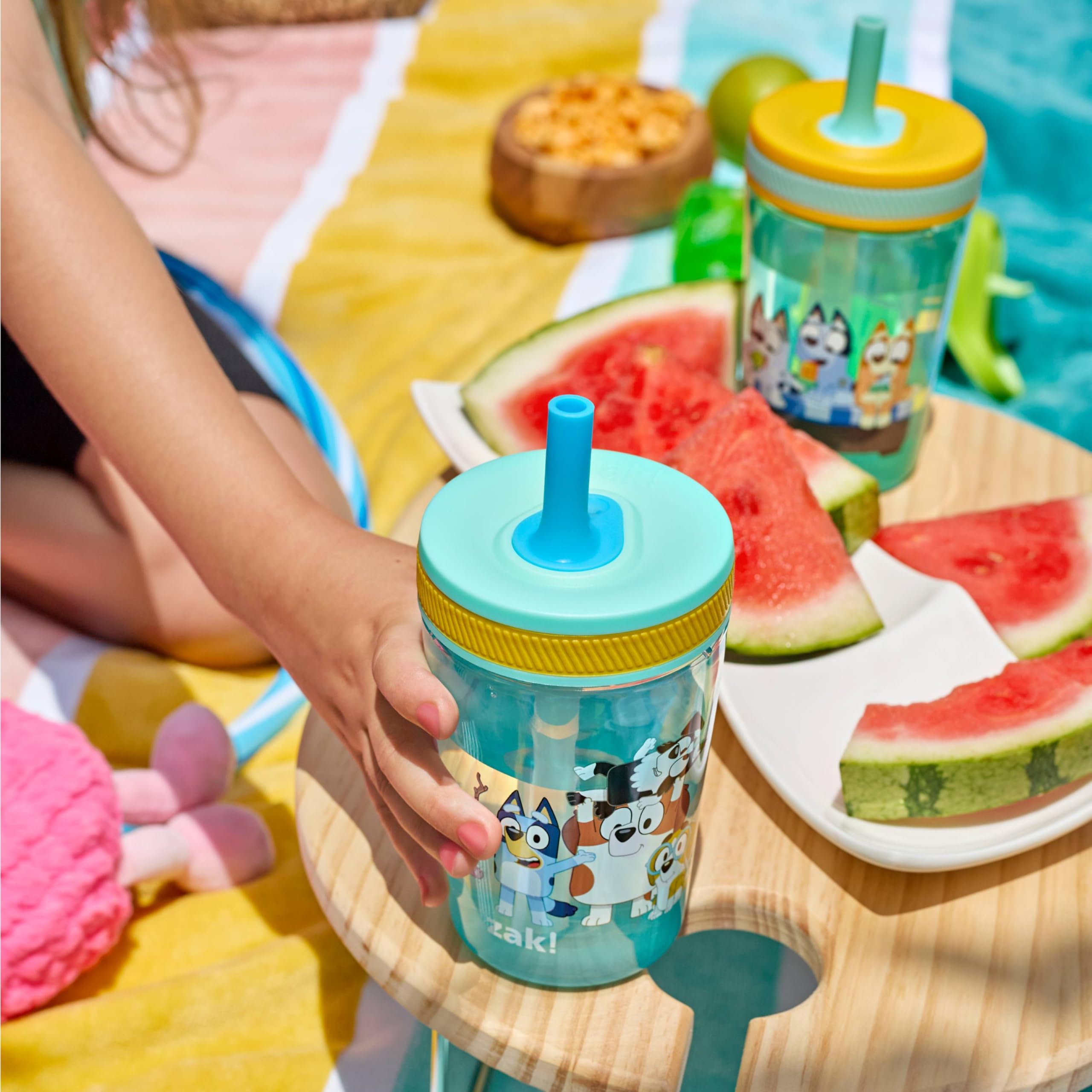 Zak Designs Bluey Kelso cups easy-clean disassembly, quick maintenance for busy families