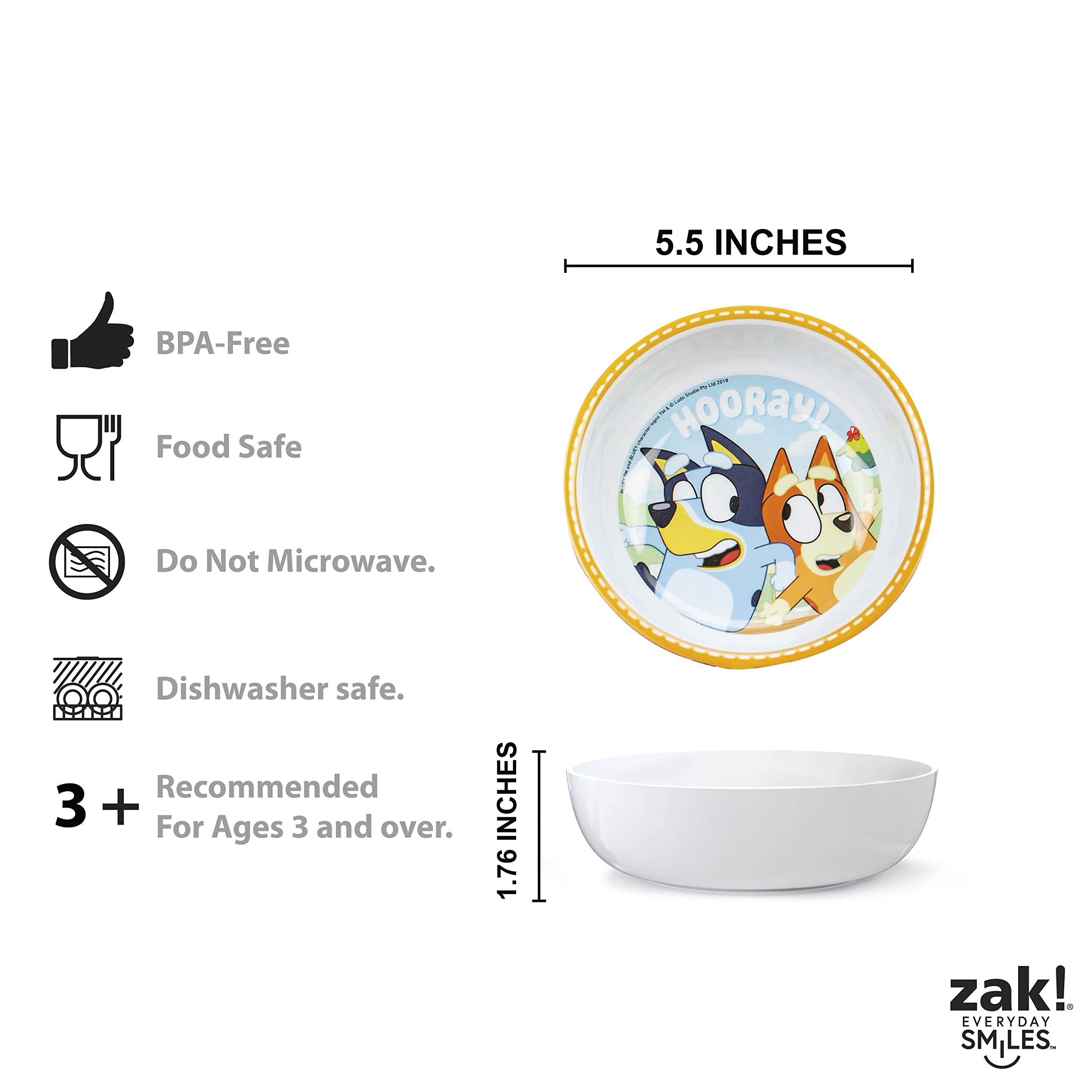 Zak Designs Bluey spoon designed for gentle, kid-friendly meals.