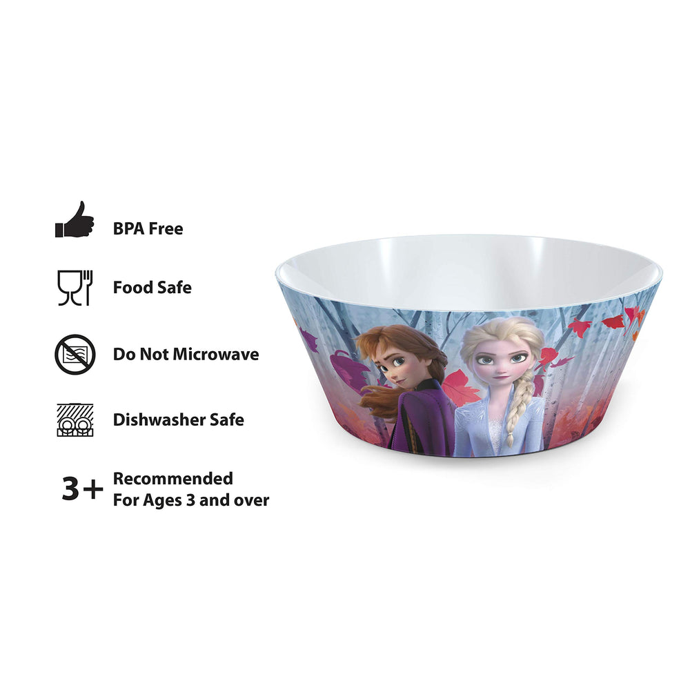 Zak Designs Disney Frozen 2 6-inch bowl keeps snacks neatly contained for tiny hands.