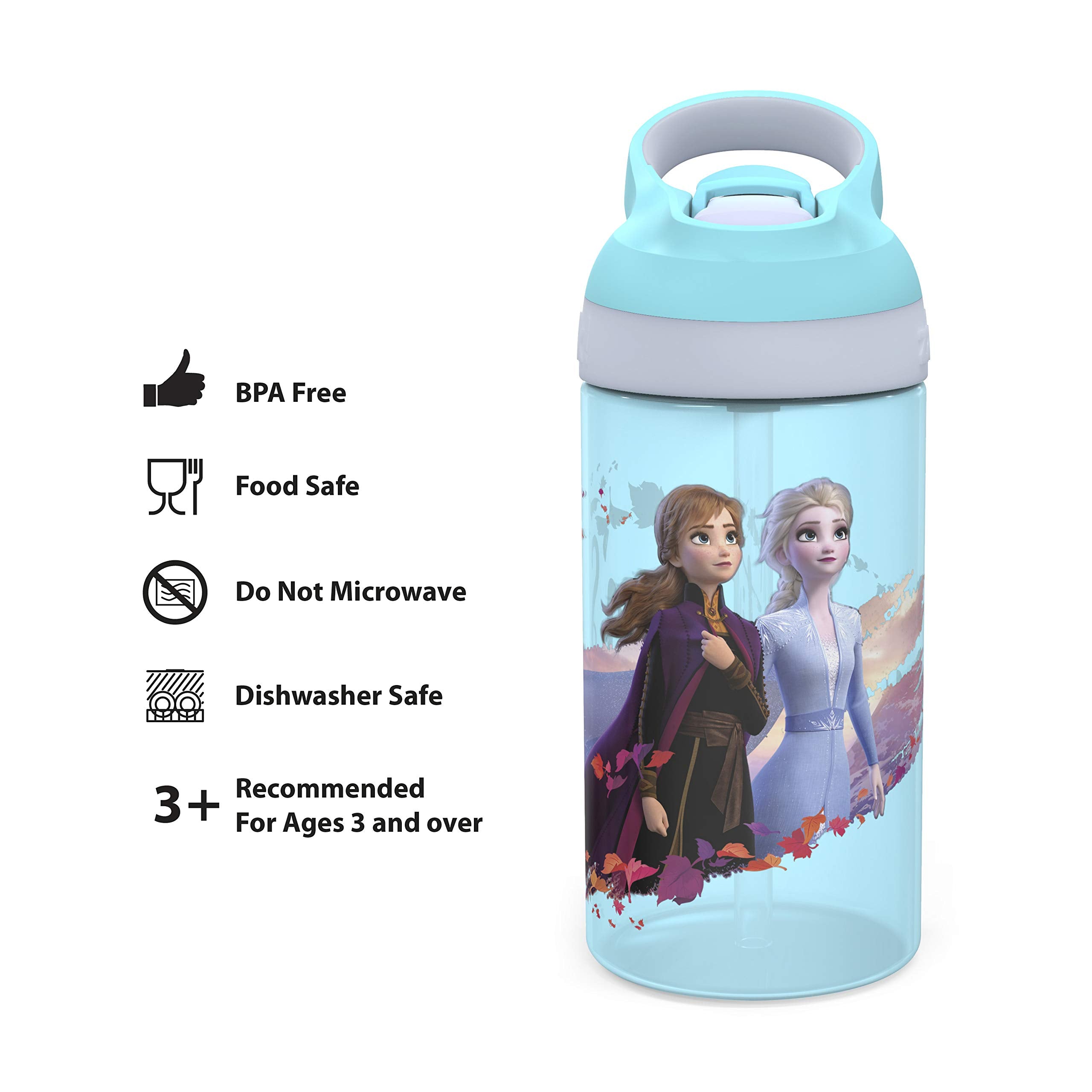 Zak Designs Disney Frozen 2 wraparound art sparks imaginative, enjoyable meals.
