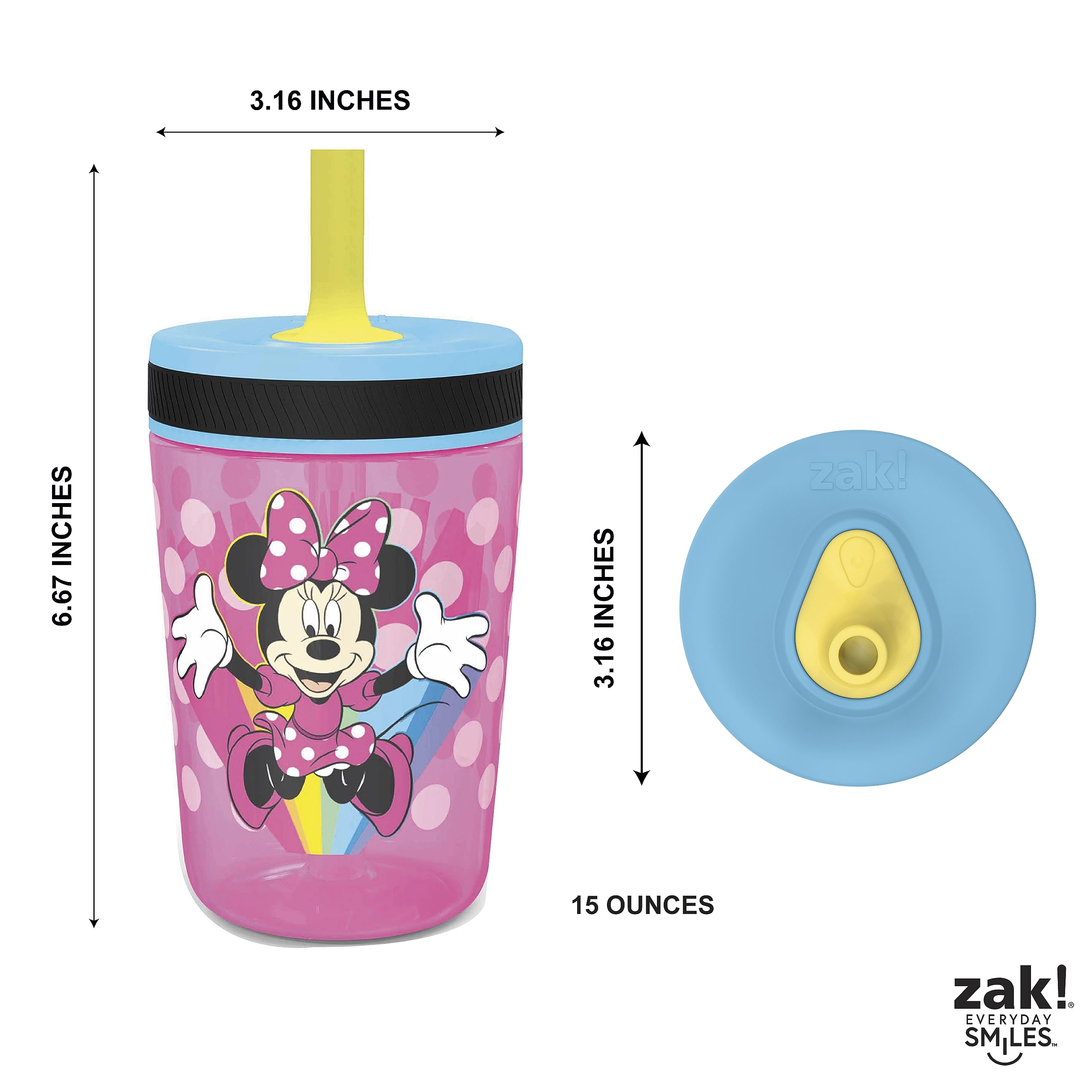 Zak Designs Disney Kelso Tumbler 15-ounce capacity ideal for kids’ day-long hydration