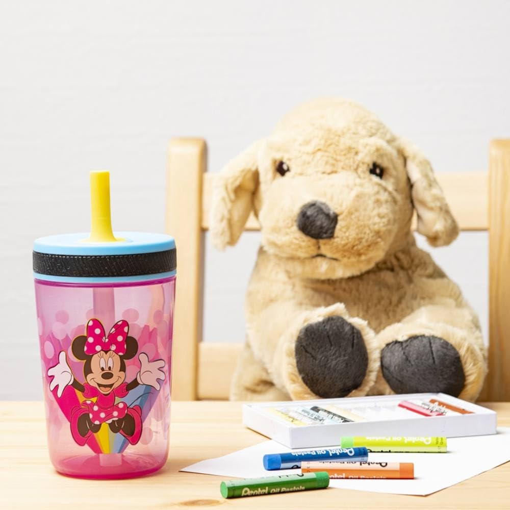 Zak Designs Disney Kelso Tumbler with leak-proof lid prevents spills while kids sip