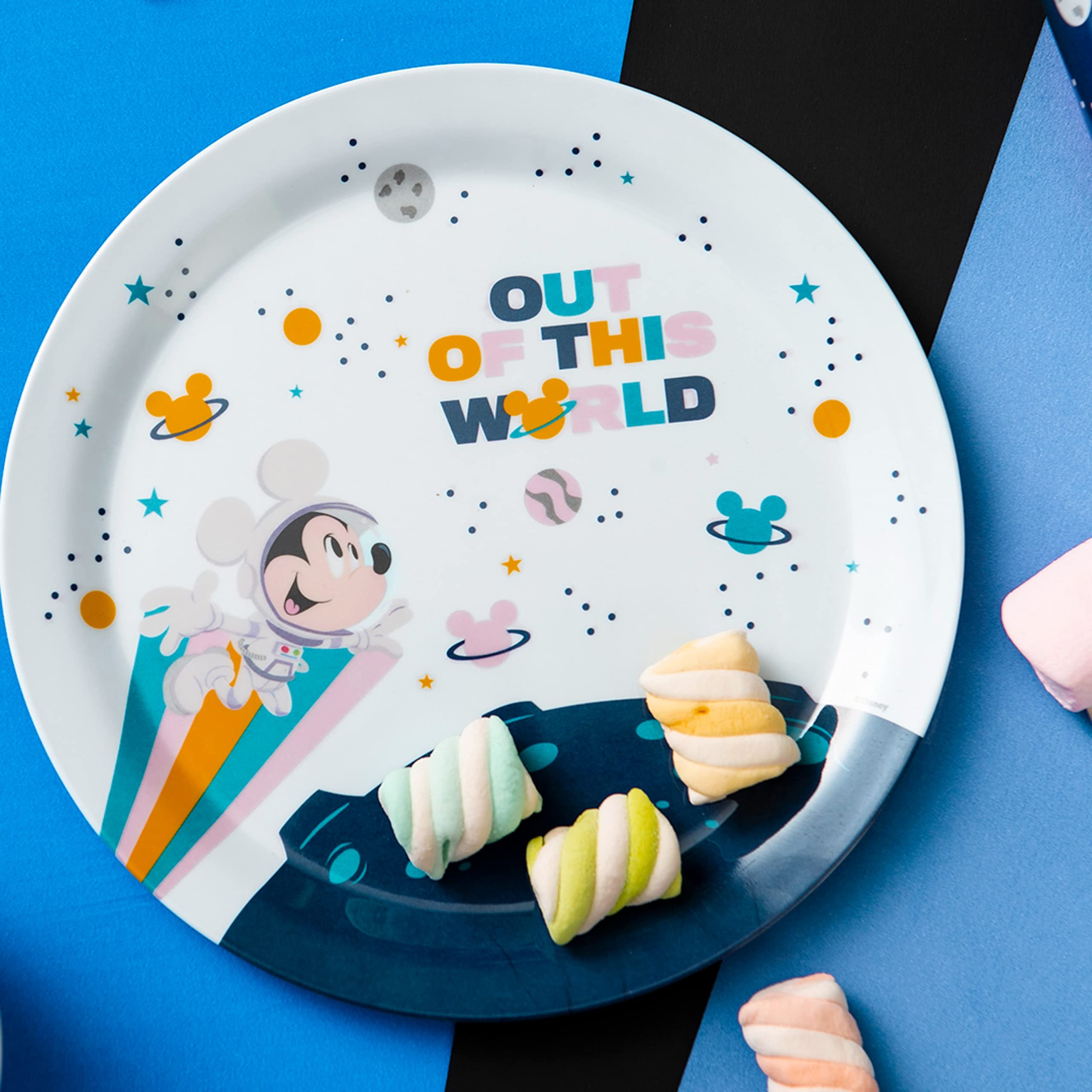 Zak Designs Disney Mickey Mouse dinnerware set—suitable for children ages 3 and up.