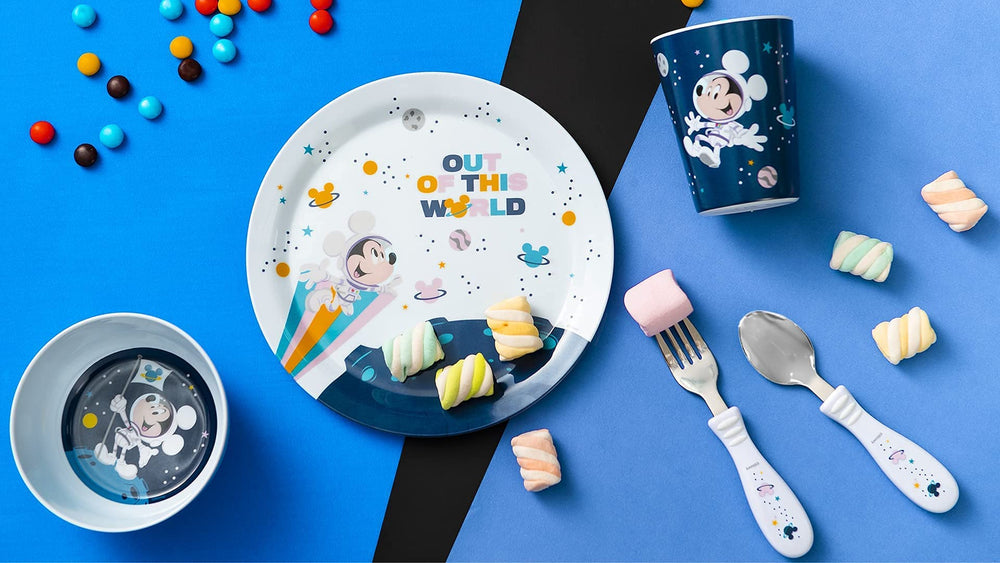 Zak Designs Disney Mickey Mouse set—gift-ready packaging for birthdays or holidays.