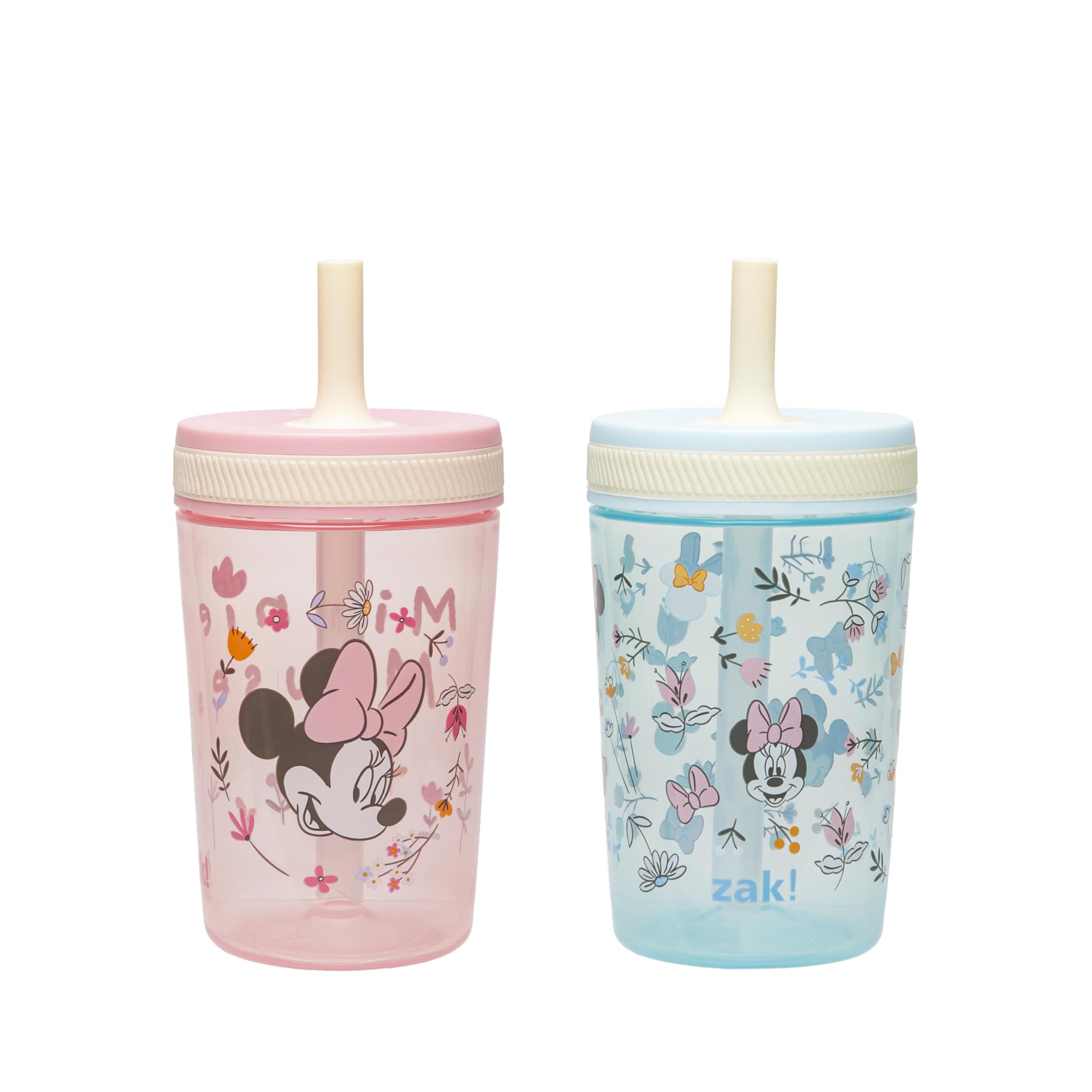 Zak Designs Minnie Mouse Kelso cups front view, 15oz toddler hydration for everyday use