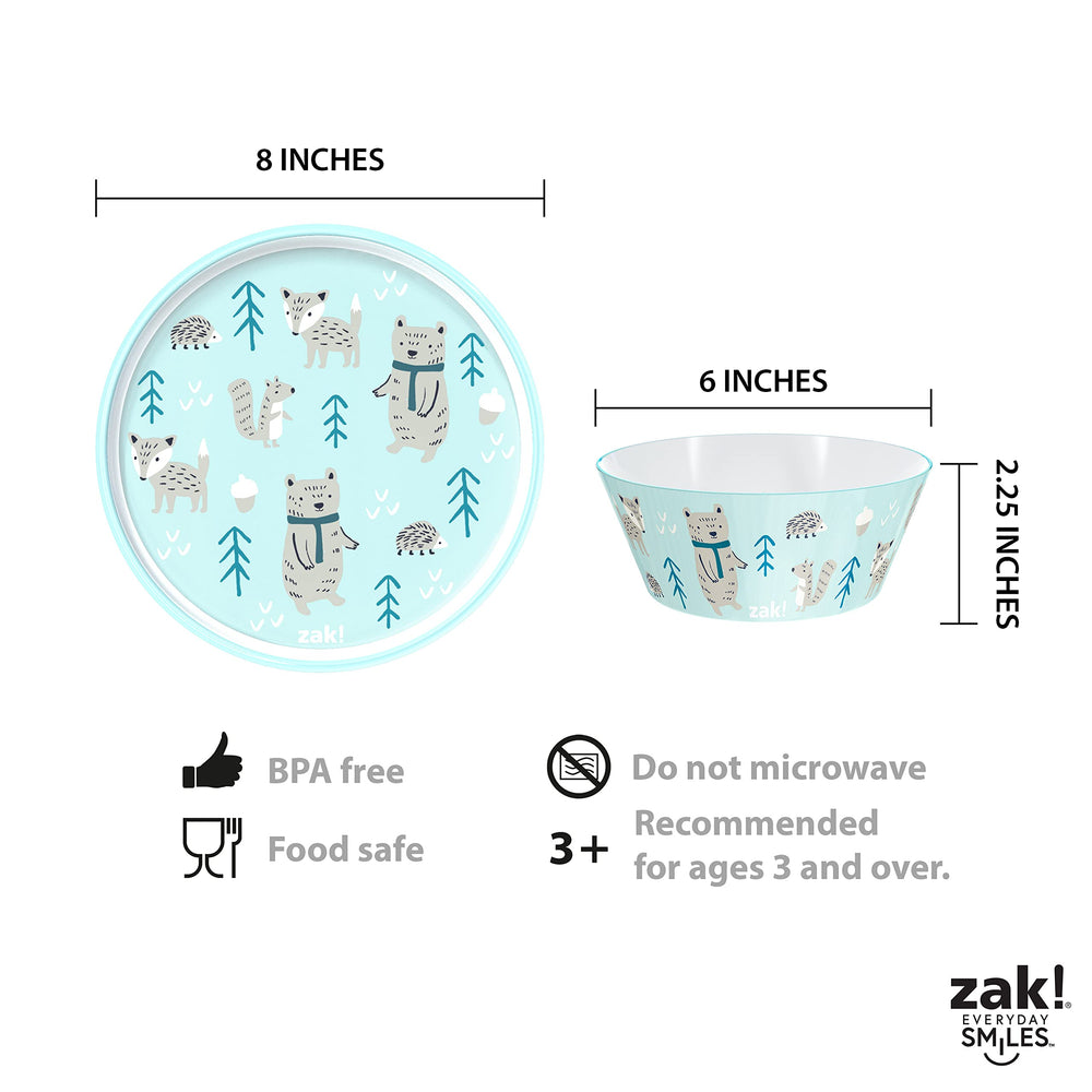 Zak Designs Forest Friends fork fits small hands for safe eating