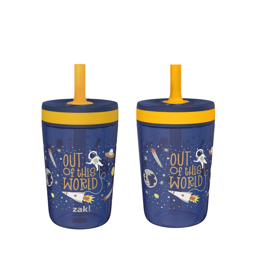 Zak Designs Kelso 15oz tumbler set front view for kids' on-the-go hydration
